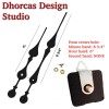 (#01) Quartz Clock Movement kit, quiet motor and LONG Black 9" hand, choose from regular to long shafts and hanger